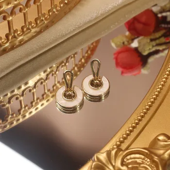 Japão e Coreia do Sul novo design de jóias de moda temperamento simples geométricos em acrílico feminino brincos