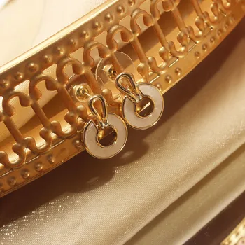Japão e Coreia do Sul novo design de jóias de moda temperamento simples geométricos em acrílico feminino brincos
