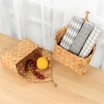 Jardim mão-tecidos de madeira, cestaria cesta do armazenamento de Frutas e vegetais, tecendo cesta cesta cesta do Armazenamento acampamento cesta
