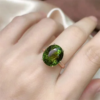 Jellystory vintage prata 925 jóias anéis com forma oval rubi esmeralda pedra preciosa anéis ajustáveis para as mulheres de casamento noivado