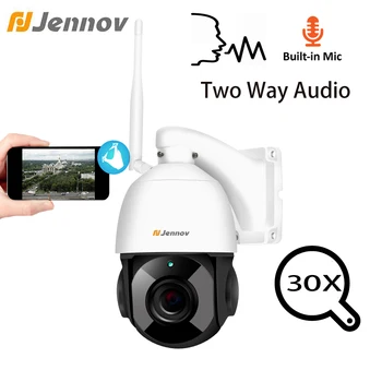 Jennov 1080P 4.5 Polegadas, Zoom de 30X de Segurança do CCTV PTZ Speed Dome de Câmera de Vídeo Vigilância IP câmera ao ar livre WiFi Áudio em Dois sentidos ONVIF