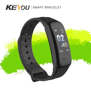 KEYOU-C1 mais inteligente pulseira heart rate monitor de pressão arterial saudável pulseira etapa de calorias calorias de fitness pulseira