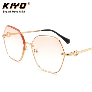 KIYO Marca 2020 Novas Mulheres Homens Poligonal Óculos de sol Polarizados do Metal Clássico Óculos de Sol de Alta Qualidade UV400 Óculos de Condução 8976