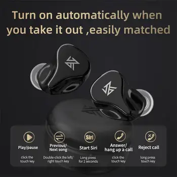 KZ Z1 Pro TWS sem Fio Verdadeiro Versão Atualizada Bluetooth 5.2 Fones de ouvido de Jogo de Fones de ouvido do Controle do Toque com Cancelamento de Ruído Esporte Fone de ouvido