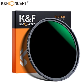 K&F Conceito ND1000 Filtro de Lente de Câmera Multi-Resistente Revestimento Nano Filtro de Densidade de 49mm 52mm 58mm 62mm 67mm 72mm 77mm 82mm 95mm