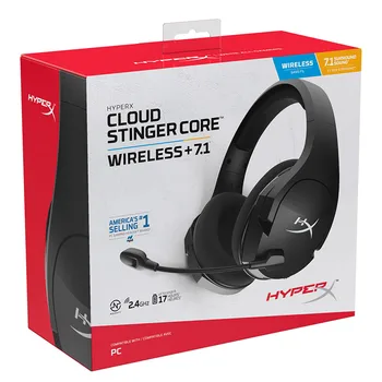Kingston HyperX Nuvem Ferrão Núcleo de Fone de ouvido para Jogos de Jogos-sem-fio de grau com Som Surround 7.1 com cancelamento de Ruído de microfone