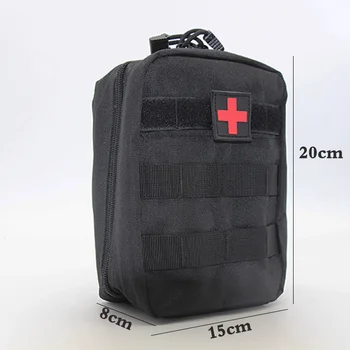 Kit de Primeiros Socorros exteriores molle bolsa de Tática Médica Saco de Viagem de Nylon Pacote de Cintura Acampamento Saco de Escalada bolsa Preta Caso de Emergência