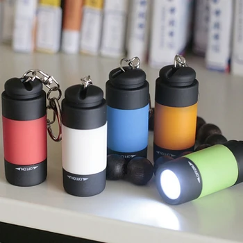LED Mini Lanterna chaveiro Tocha Portátil ao ar Livre Impermeável Built-in Bateria Recarregável USB Caminhadas, Camping Lanternas