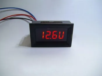 LED vermelho 2 em 1 Tacômetro Medidor digital medidor de RPM voltímetro para Carro Moto