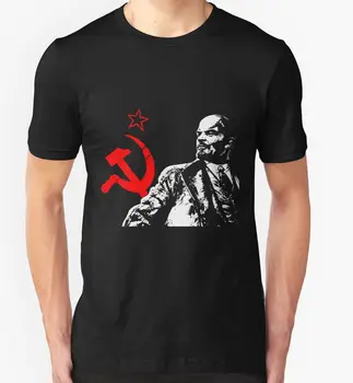 LENIN de CAMISETA VERMELHA VERMELHA TERROR BOLCHEVIQUE, MARXISTA, RÚSSIA, UNIÃO SOVIÉTICA HISTÓRIA Casual Cool orgulho t-shirt dos homens Unisex Nova Moda