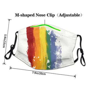 LGBT do arco-íris Máscara de Rosto de Homens Anti Poeira do Orgulho Gay Máscara de Proteção Respirador Reutilizável Boca Abafar