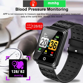 LIGE 2019 Novo Smart Watch Homens Mulheres Impermeável Bracelete de Esportes Monitor de Ritmo Cardíaco e a Pressão Arterial Bluetooth Para IOS, Android +Caixa