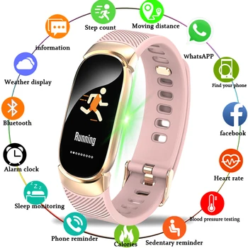 LIGE Esporte Smart Pulseira Mulheres Homens Waterproof o Smart Watch frequência Cardíaca Pressão Arterial Pedômetro Inteligente Pulseira Para Android iOS