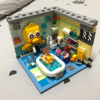 LOZ Rua da Cidade Casa de banho com Duche de Canto de Sala Quarto Cozinha Modelo 3D DIY Mini Blocos de Tijolos de Construção de Brinquedo para as Crianças sem Caixa