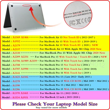 Laptop Capa Para Apple Macbook Air De 13 Casos De 2020 M1 Chip A2337 A2179 Para O Macbook Pro De 13 Casos De A2338 A2289 A2251 Toque Barra Funda