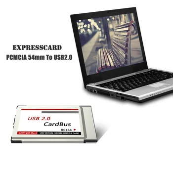 Laptop, PCMCIA USB 2.0 CardBus Converter 2 Portas PCI Express Card Adaptador