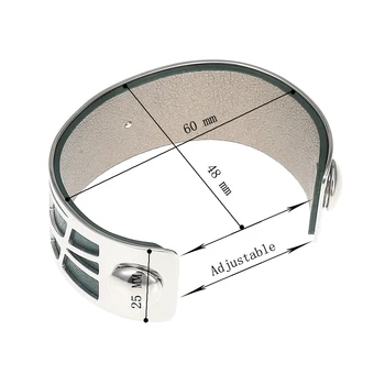 Legenstar Geometria Jóia de Aço Inoxidável das Mulheres 25mm Intercambiáveis de Couro Bracelete Manchette Femme 2020