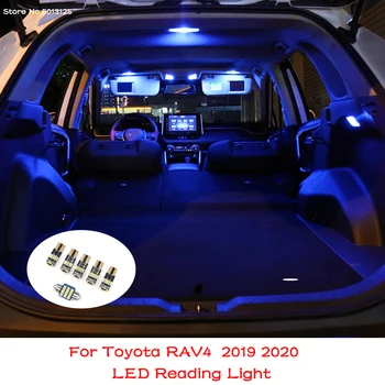 Leitura de carro do DIODO emissor de Luz Atmosfera Interior a Luz da Cauda Caixa de Luz de 6Pcs/set Para Toyota RAV4 RAV-4 2019 2020 2021 Acessórios para carros