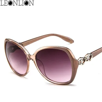LeonLion 2021 Clássico Gradiente de grandes dimensões Óculos de sol das Mulheres da Marca do Designer Vintage Senhoras de Óculos de Sol UV400 Oculos De Sol Feminino