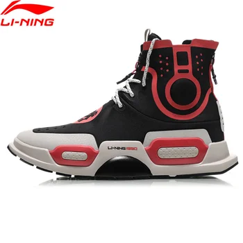 Li-Ning Homens NYFW REBURN Basquete Sapatos de Lazer Wearable CHINA Forro em Alta Corte de Conforto Desporto, Sapatos de Tênis AGBN054