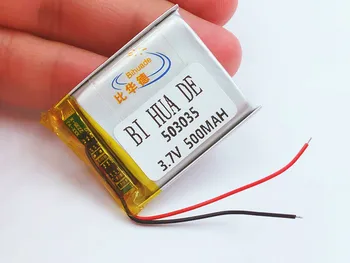 Li-Po bateria de Polímero de 500 mah 3.7 V 503035 casa inteligente MP3 alto-falantes bateria do Li-íon para o dvr,GPS,mp3,mp4,telefone celular,alto-falante
