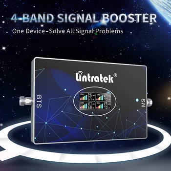 Lintratek 70dB reforço de sinal CDMA 850, GSM 900 UMTS 2100 4G LTE 1800 mhz 2g 3g 4g quatro banda móvel repetidor do sinal do telefone amplif.