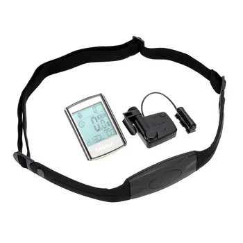 Lixada Multifuncional 3 em 1 sem Fio LCD de Bicicleta, Computador de Ciclismo com Cadência Monitor de freqüência Cardíaca transmissor de Cinta Torácica para ciclismo
