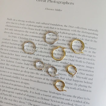 LouLeur 925 prata esterlina geométricas calado brilhante círculo brincos brincos de design simples para as mulheres de charme jóias