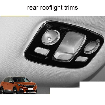 Lsrtw2017 Abs Interior do Carro Telhado Frontal Traseira Luz de Guarnições para Peugeot 3008 5008 Acessórios de decoração 2017 2018 2019 2020 Auto