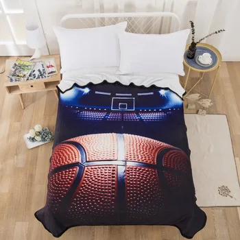 Luxo Cobertores para camas de Estilo esportivo com Futebol, Basquete, Beisebol Presente para as crianças Rapazes Ponderada Cobertor Macio Cobertor Novo