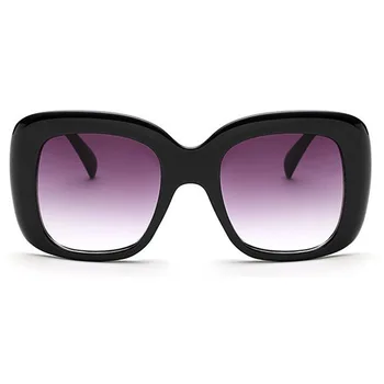 Luxo Quadrado Preto, Óculos De Sol Das Mulheres Da Forma Da Marca Do Designer De Rebite Vintage Em Tons De Grandes Dimensões Óculos De Sol Feminino Lente Degradê