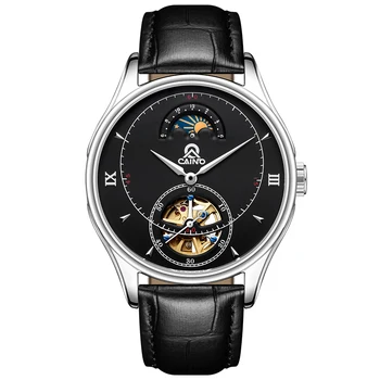 Luxo Superior-Marca Oco Turbilhão De Homens Do Relógio Mecânico Automático Relógios De Homens De Negócios De Moda Impermeável Casual Relógio 2020 Novo