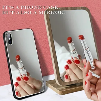 Luxo de Vidro Temperado Espelho de Telefone de Caso para o iPhone 11 Pro XS Max X XR Rígido Tampa Traseira Para iphone 7 8 6 S 6S Mais à prova de Choque Caso