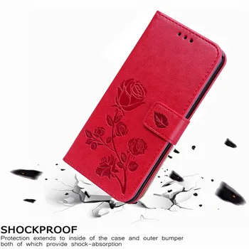 Luxo em Couro Flip Book Caso do estilo para Xiaomi Redmi Nota 4X, 3G DE 32 GB Nota 4 Global Pro Primeiro-Flor de Rosa Carteira de Caso do Suporte