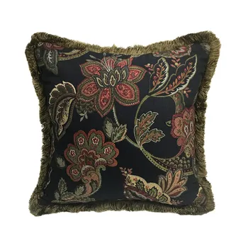 Luxuoso American Vintage Flor 3 cores Sofá Cadeira de Designer de Home Capa de Almofada em Tecido Decorativo Quadrado fronha 45 x 45cm