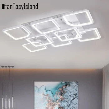 Lâmpada de Teto LED para Sala de estar, Quarto, Sala de Jantar Moderna led deco Luz de Teto com controle de lâmpada Para o Lar