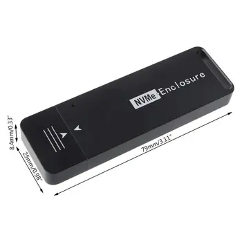 M2 SSD Caso NVMe NGFF M. 2 SSD Gabinete USB3.1-Tipo C Gen2 para No-tel 2230 2242