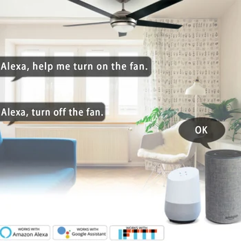 MEKISS inteligente ventilador interruptor de conexão wi-FI de controle de APLICATIVO compatível com Alexa e Google Assistente de controlo de voz e de NÓS opção padrão