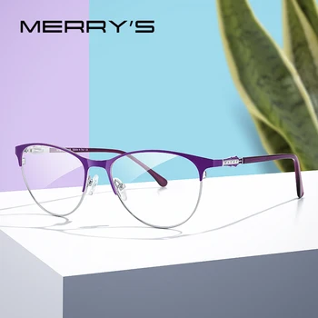 MERRYS DESIGN Retro Olho de Gato de Óculos de Armação de Moda feminina Óculos de Miopia de Prescrição Óptica Óculos S2218