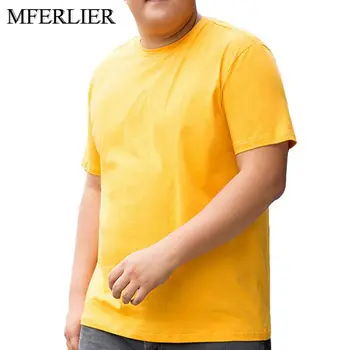 MFERLIER Verão homens t-shirt 5XL 6XL 7XL 8XL 9XL de algodão 145 cm de Busto plus size tshirt homens