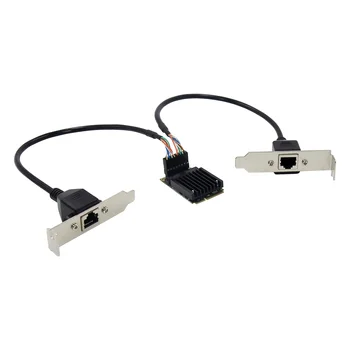 MINI PCIE dual Gigabit Ethernet mpcie 2 portas 100/1000M cartão de lan inter Chipset INTEL 82583+AMS1182E