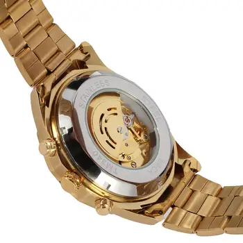 MISSKY Homens Relógios de pulso Cor do Ouro de Homens de Negócios de Moda Casual Totalmente Relógio Mecânico Automático do sexo Masculino Relógios reloj hombre