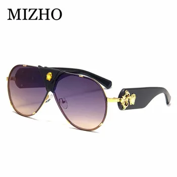 MIZHO Marca Original Óculos de sol dos Homens Piloto de grandes dimensões da Lente do inclinação de Alta Qualidade UV400 Cor Real, Óculos de Mulheres luxo