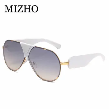 MIZHO Marca Original Óculos de sol dos Homens Piloto de grandes dimensões da Lente do inclinação de Alta Qualidade UV400 Cor Real, Óculos de Mulheres luxo