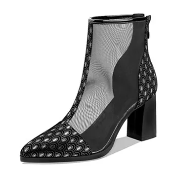 MORAZORA 2020 moda Outono tornozelo botas grossas de salto alto apontado toe sapatos de senhoras de couro genuíno cor preta mulheres botas