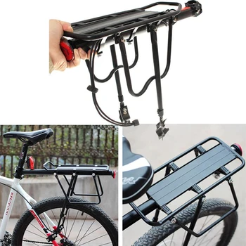 MTB Bike Rack de Alumínio Liga de Bagagem Transportadora de Carga da Prateleira de Ciclismo Saco Pannier Tronco de Liberação Rápida bicicletários Dropship