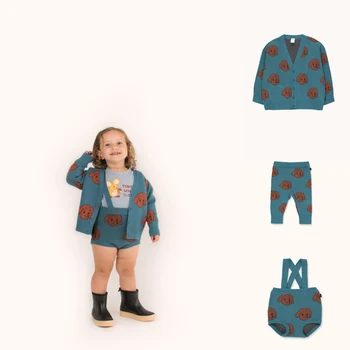 Macacão Meninas Casaquinho de Crianças Outwears Blusas+Leggings de malha Macacão de 2 Pcs Conjuntos de Roupas de Criança Roupas de Natal