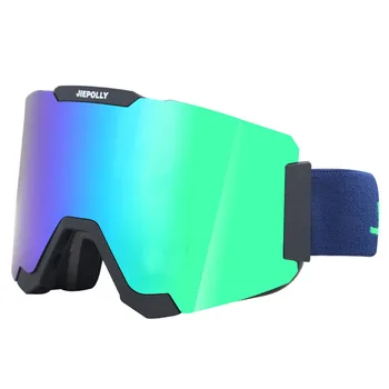 Magnético de Alta definição Anti-fog Óculos de Esqui de Inverno de Snowmobile Óculos de Esportes ao ar livre UV400 de Patinação Óculos de Esqui
