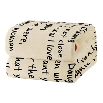 Manta especial para hija - Um Cobertor de Lã Premium Letra Cartas Para A Minha Filha Expressar o Amor Jogar Manta para Sofá do Quarto
