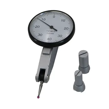 Manómetro de teste de medidor com a red jewel 0-0.8 mm Dial Teste 0,01 mm dial indicador de medidor ferramenta de medição